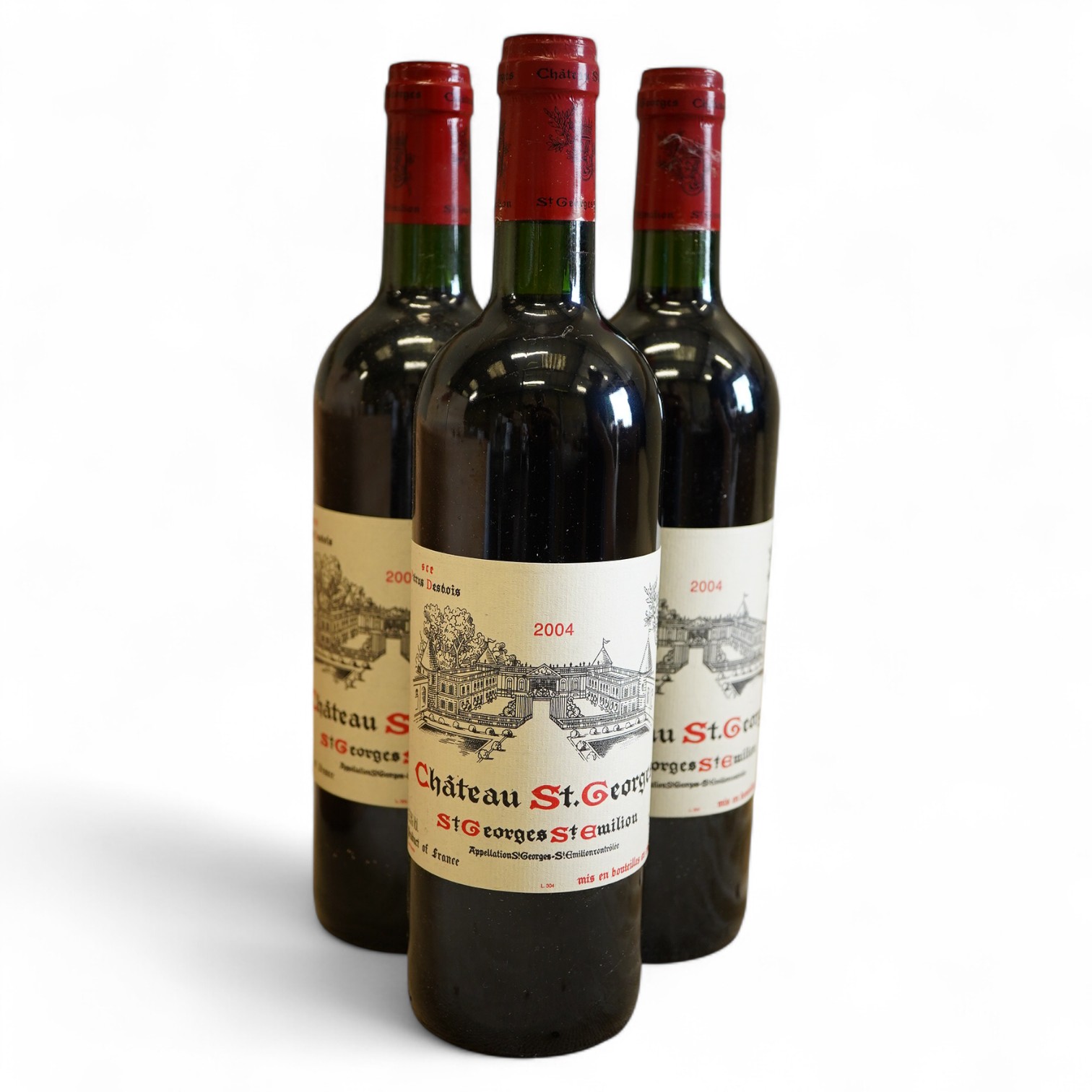 Twelve bottles of 2004 Chateau St. Georges St. Emilion (O.W.C but opened).